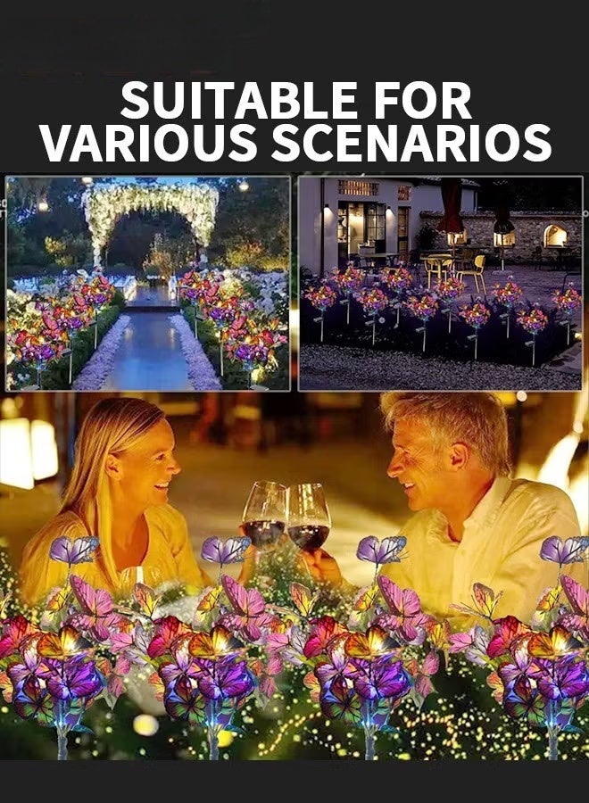 LED حديقة الأضواء الشمسية,مضاد للماء أضواء الشمسية الزخرفية,الألياف البصرية أضواء الزخرفية الفراشة,أضواء الشمسية الفراشة للحديقة ساحة Pathway,, - Image 4